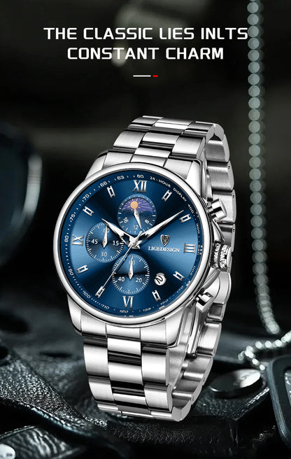 LIGE Men’s Luxury Fashion Watch