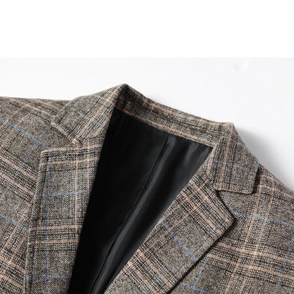 Spring Slim-Fit Single-Breasted Jacket for Middle-Aged