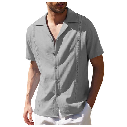 Minimalist Cuban-Style Beach Shirt