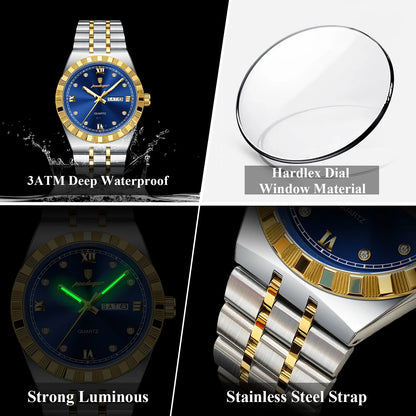 POEDAGAR Luxury Luminous Men’s Quartz Watch