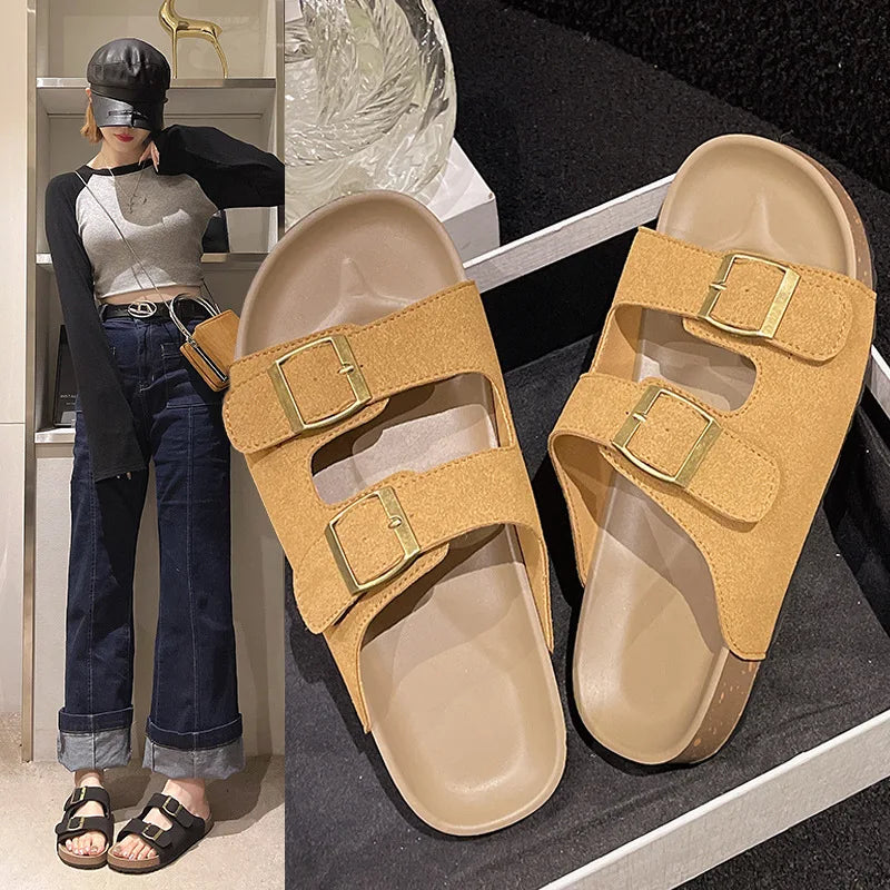  Women’s Flat Cork Sandals