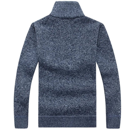 Men’s Slim Fit Thick Fleece Turtleneck Sweater