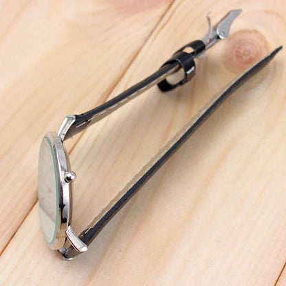 Men’s Ultra-Thin Leather Quartz Watch