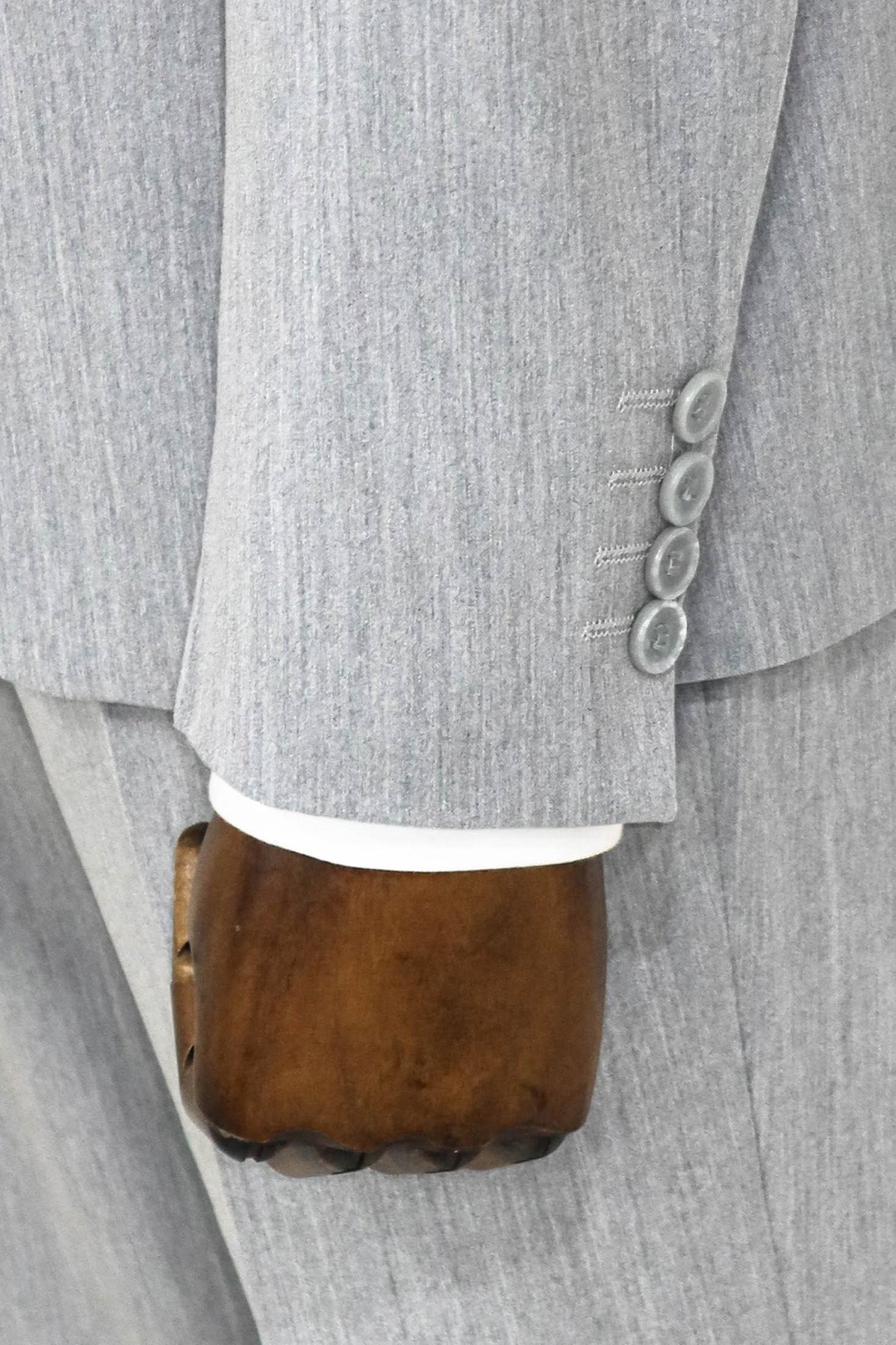 KOALA SYDNEY  2 Piece Plain Slim Fit Grey Men Suit and Shirt Combination -