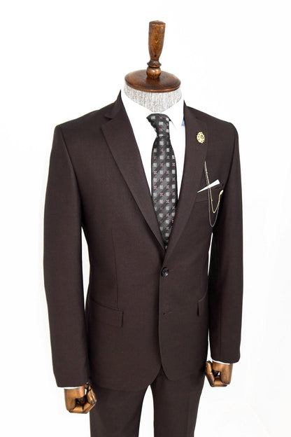 KOALA SYDNEY  2 Buttons 2 Piece Brown Men Suit -