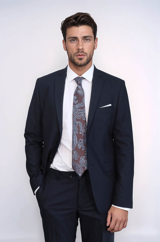 KOALA SYDNEY  2 Buttons 2 Piece Navy Blue Men Suit -