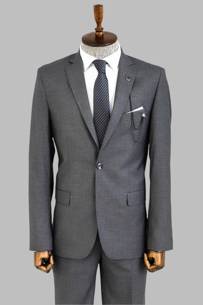 KOALA SYDNEY  Two Buttons Two Piece Grey Men Suit -