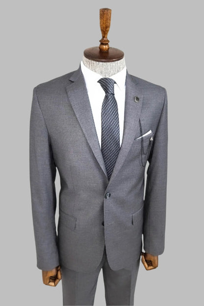 KOALA SYDNEY  Two Buttons Two Piece Grey Men Suit -