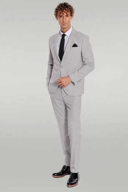 KOALA SYDNEY 2 Piece Striped Grey Men Suit