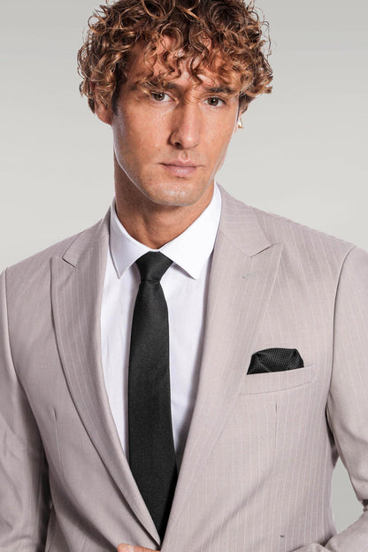 KOALA SYDNEY 2 Piece Striped Grey Men Suit