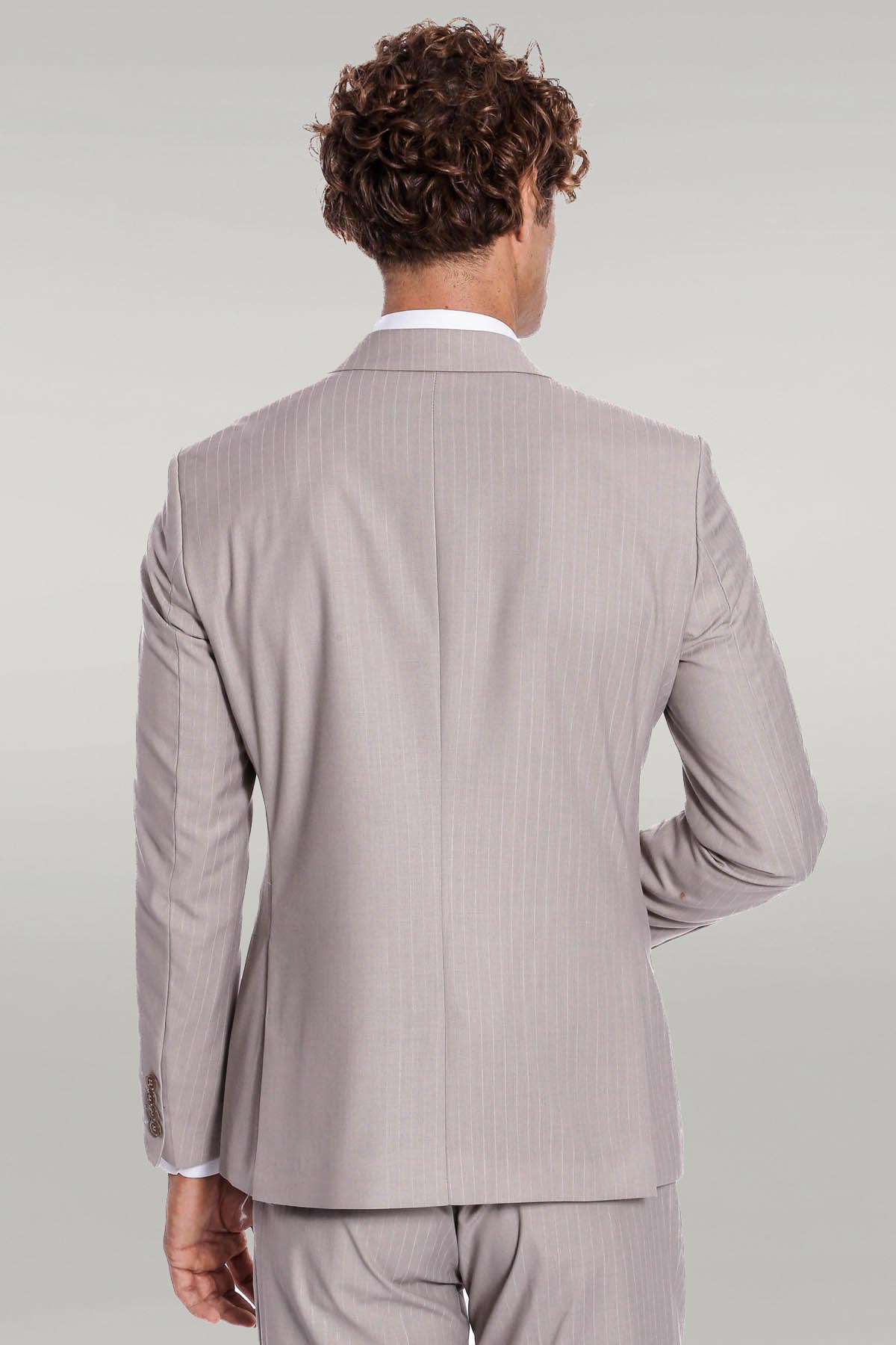 KOALA SYDNEY 2 Piece Striped Grey Men Suit