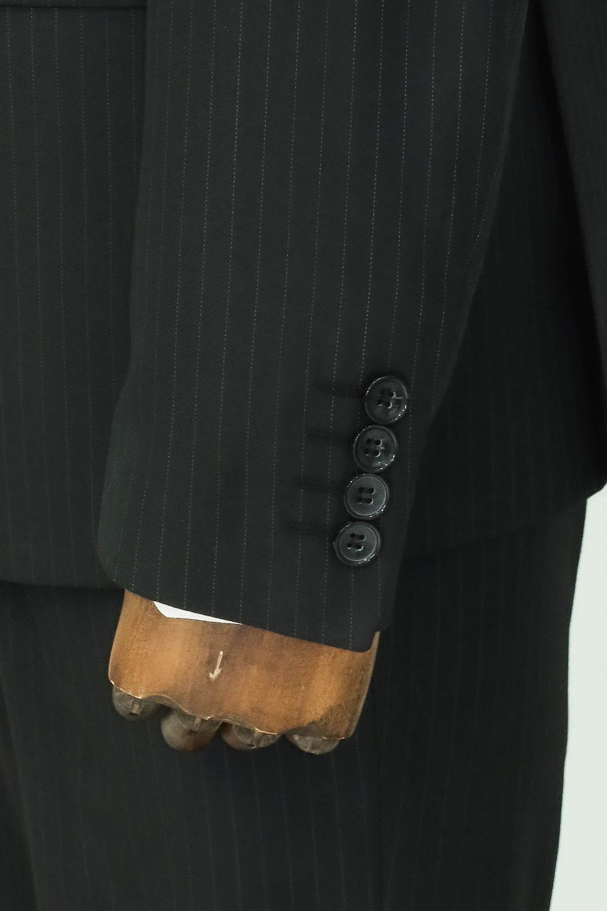 KOALA SYDNEY Striped Wide Collar Black Men Double-Breasted Suit