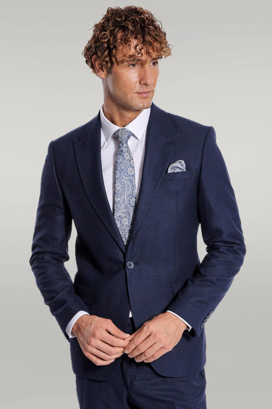 KOALA SYDNEY  Two Piece Patterned Navy Blue Men Suit