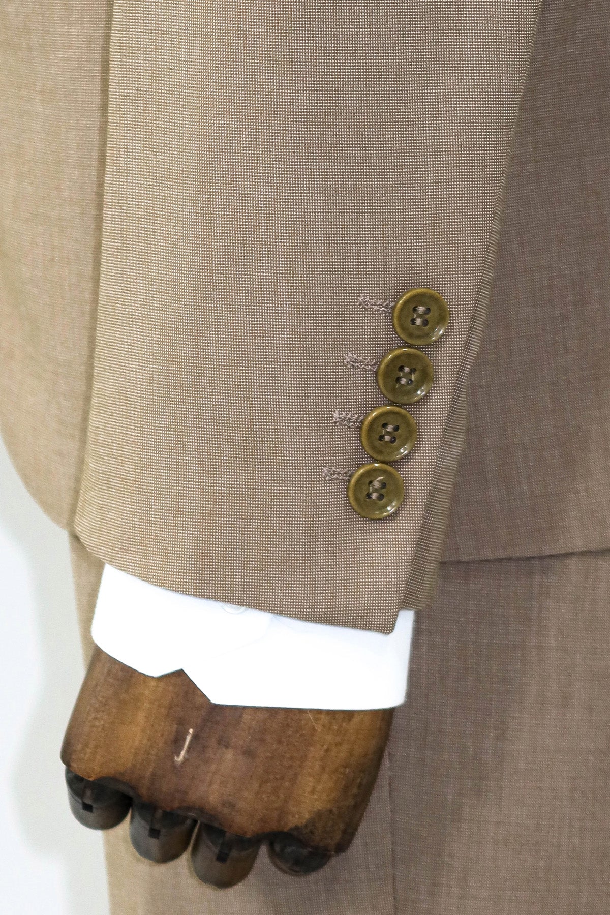 KOALA SYDNEY  2 Piece Patterned Slim Fit Dark Beige Men Suit -