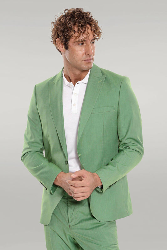 KOALA SYDNEY  2 Piece Patterned Slim Fit Green Men Suit -