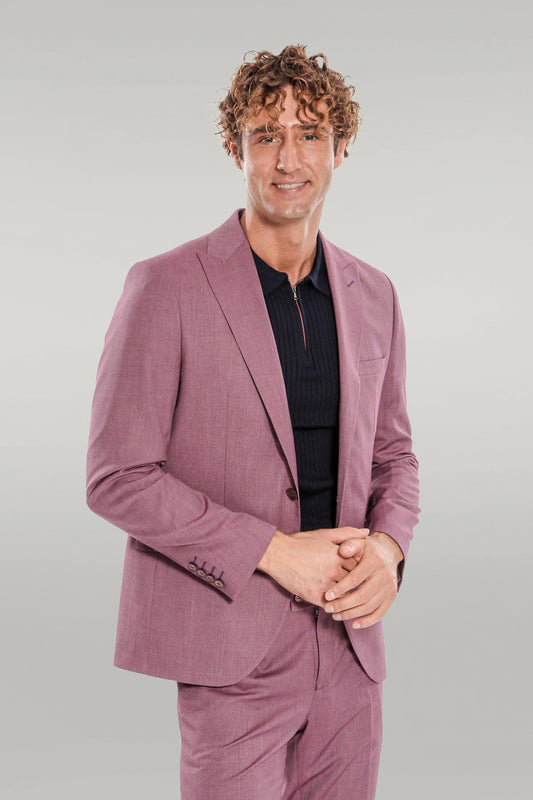 KOALA SYDNEY 2 Piece Patterned Slim Fit Purple Men Suit