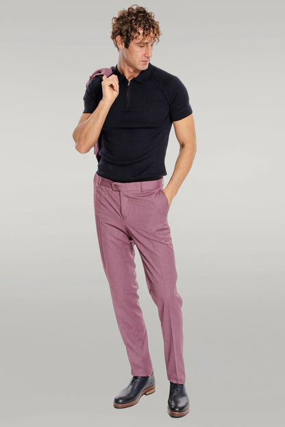 KOALA SYDNEY 2 Piece Patterned Slim Fit Purple Men Suit