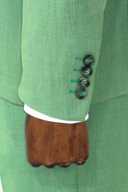 KOALA SYDNEY  2 Piece Patterned Slim Fit Green Men Suit and Shirt Combination -