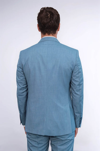 KOALA SYDNEY Patterned 2 Piece Slim Fit Oil Green Men Suit