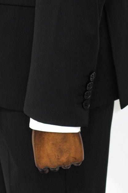Plain 2 Piece Slim Fit Black Men Suit and Shirt Combination-