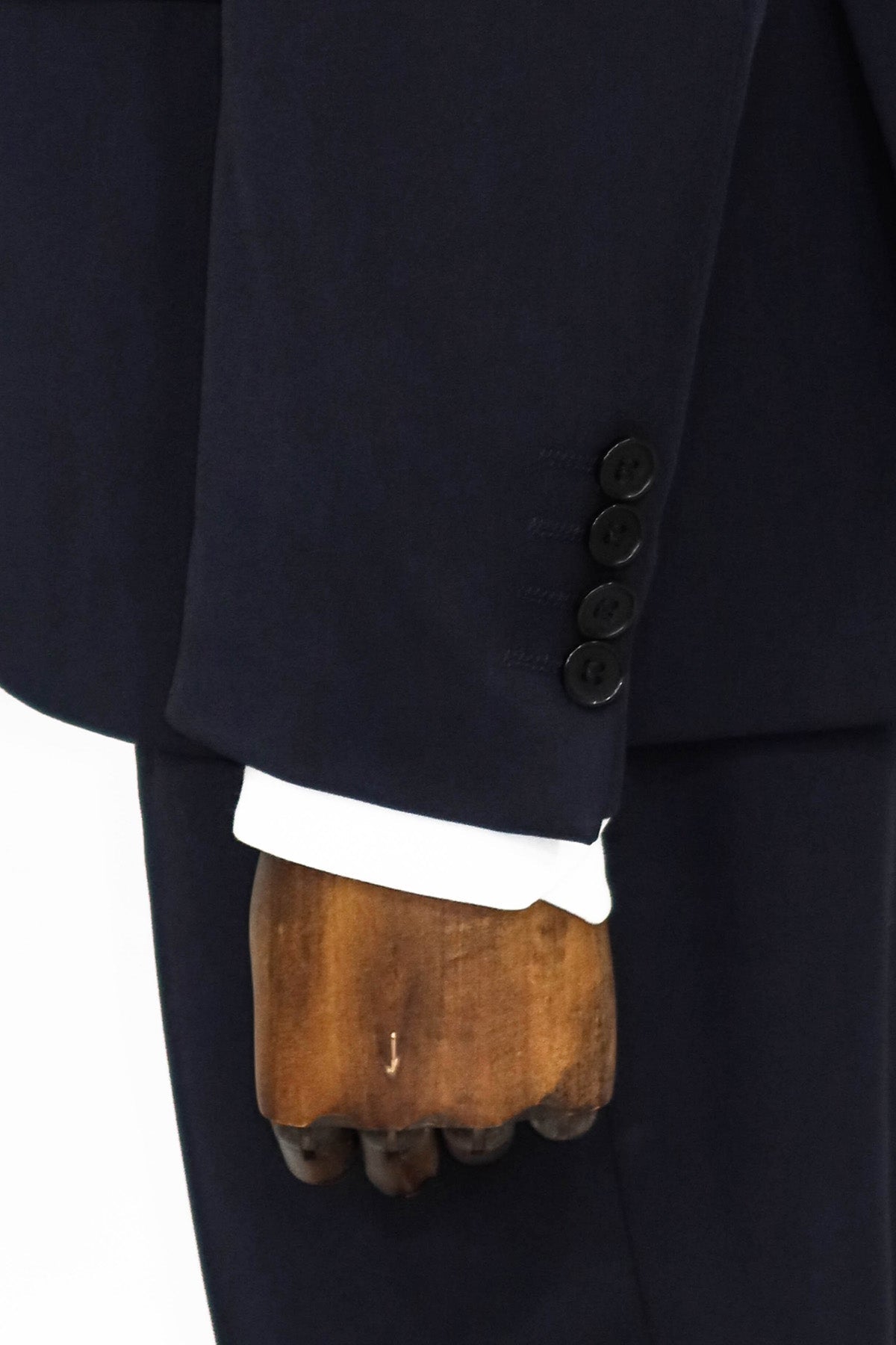 Plain 2 Piece Slim Fit Dark Blue Men Suit and Shirt Combination