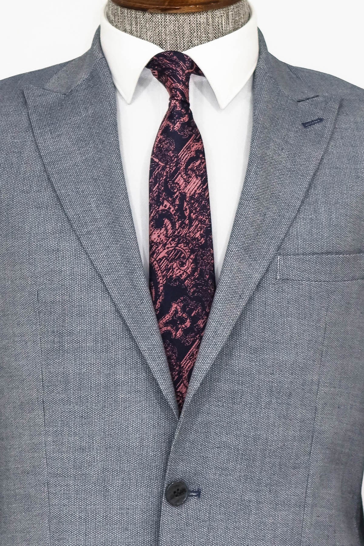 KOALA SYDNEY  Plain 2 Piece Slim Fit Blue Men Suit -
