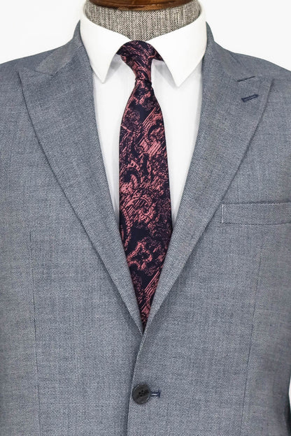 KOALA SYDNEY  Plain 2 Piece Slim Fit Blue Men Suit -