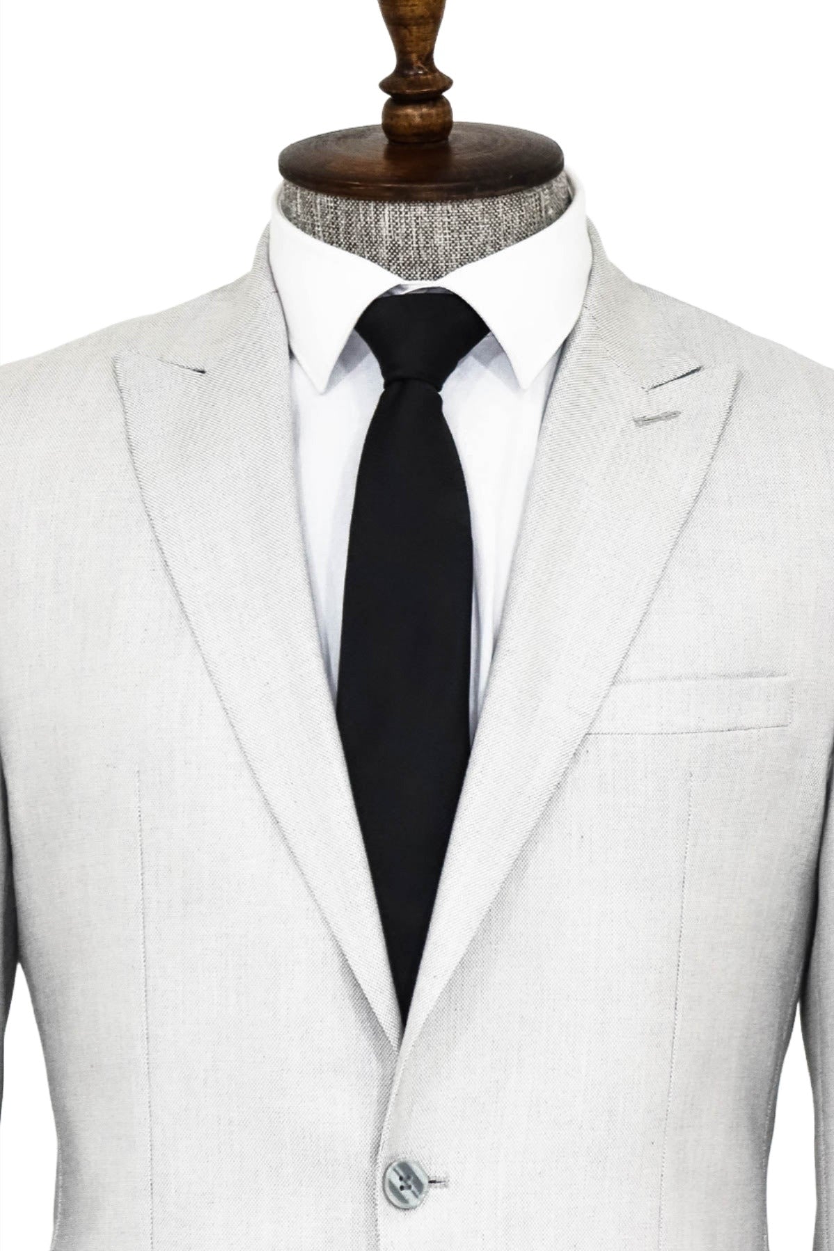 KOALA SYDNEY  Plain 2 Piece Slim Fit Light Grey Men Suit -