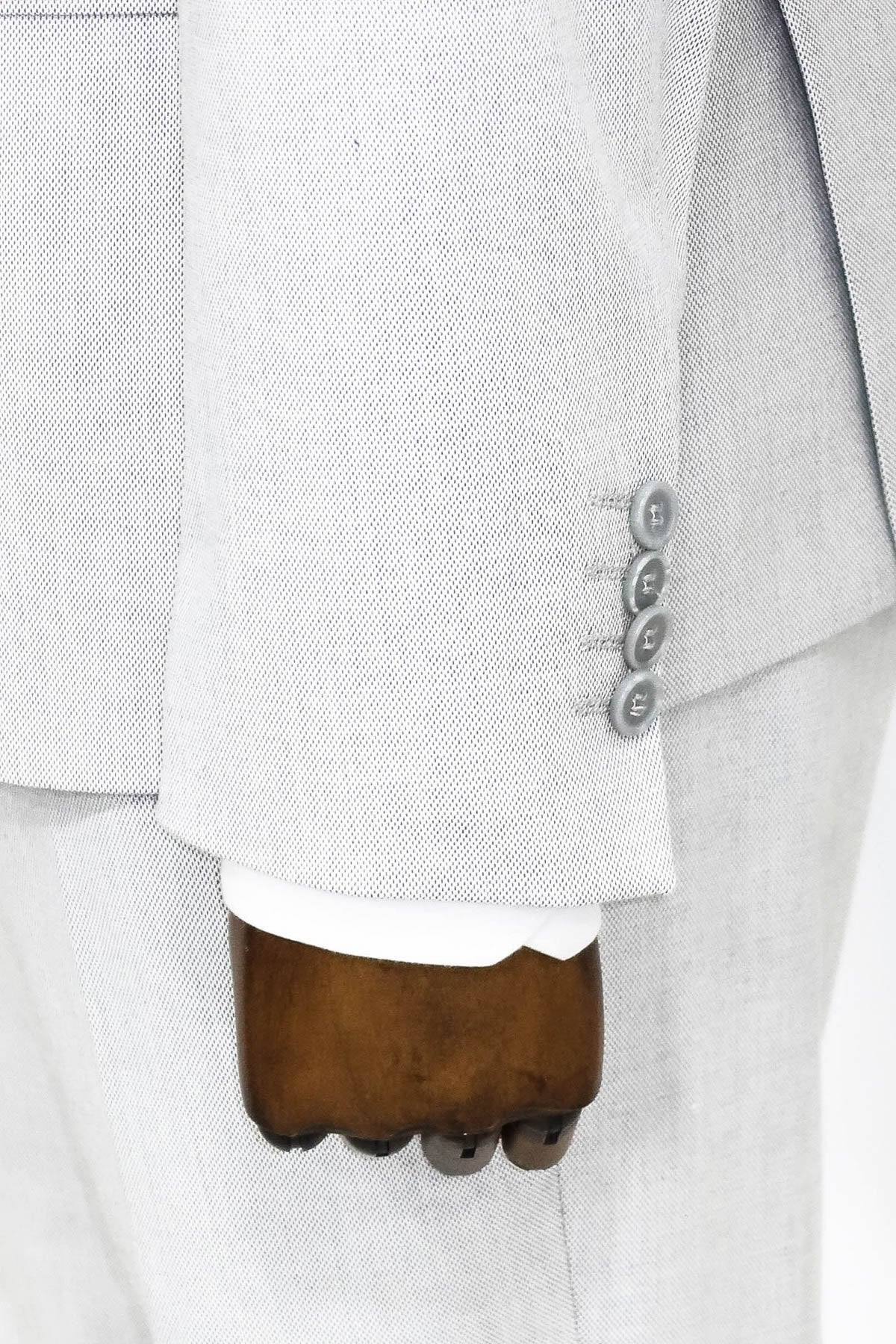 KOALA SYDNEY  Plain 2 Piece Slim Fit Light Grey Men Suit -
