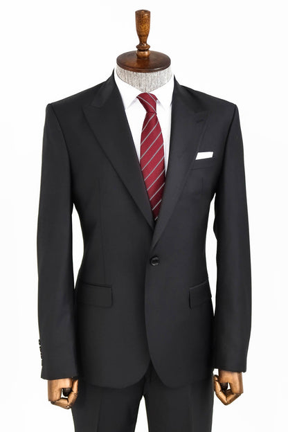 Wool Black Men Suit -