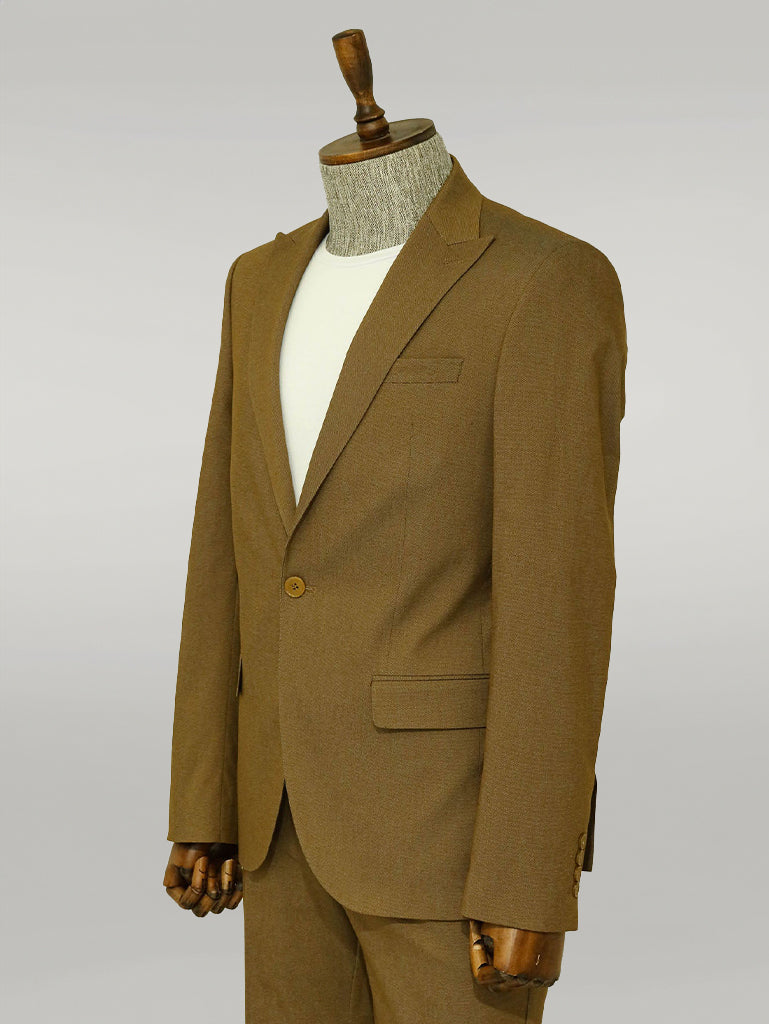 KOALA SYDNEY  Single Buttons 2 Piece Tan Men Suit -
