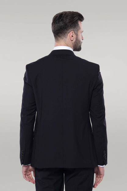 KOALA SYDNEY  Plain Black 3-Piece Men's Suit -