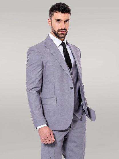 KOALA SYDNEY  Grey Men's Plain Suit with Vest
