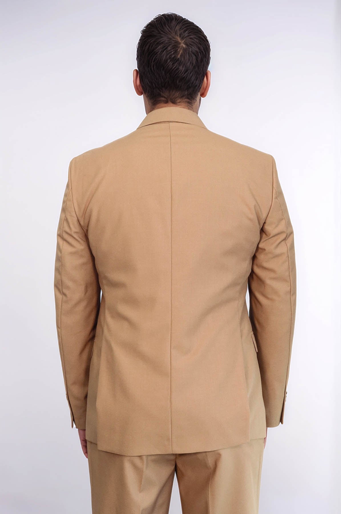KOALA SYDNEY  Plain Slim Fit Tan Men Suit -