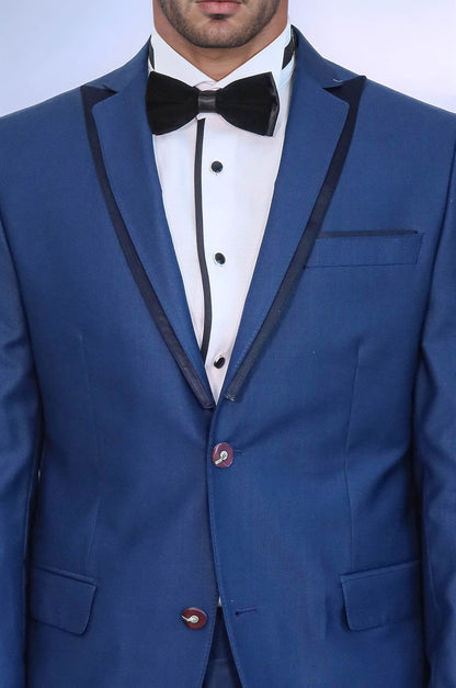 Detachable Lapel Blue Tuxedo