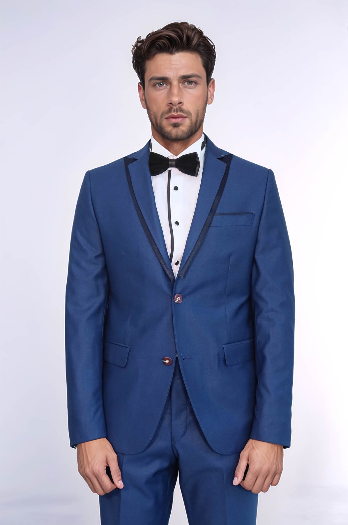 Detachable Lapel Blue Tuxedo