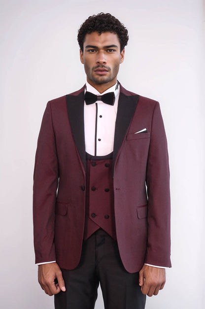 Claret Red Men's Tuxedo