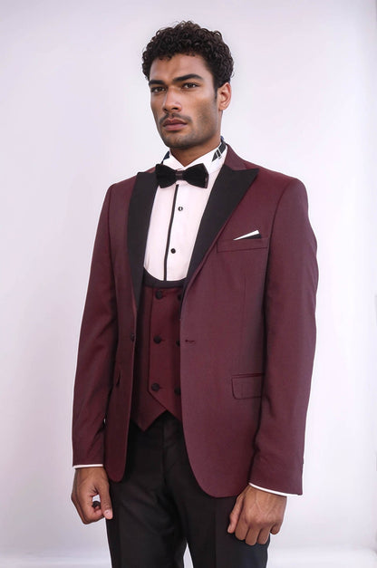Claret Red Men's Tuxedo