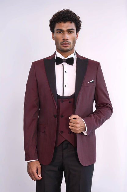 Claret Red Men's Tuxedo
