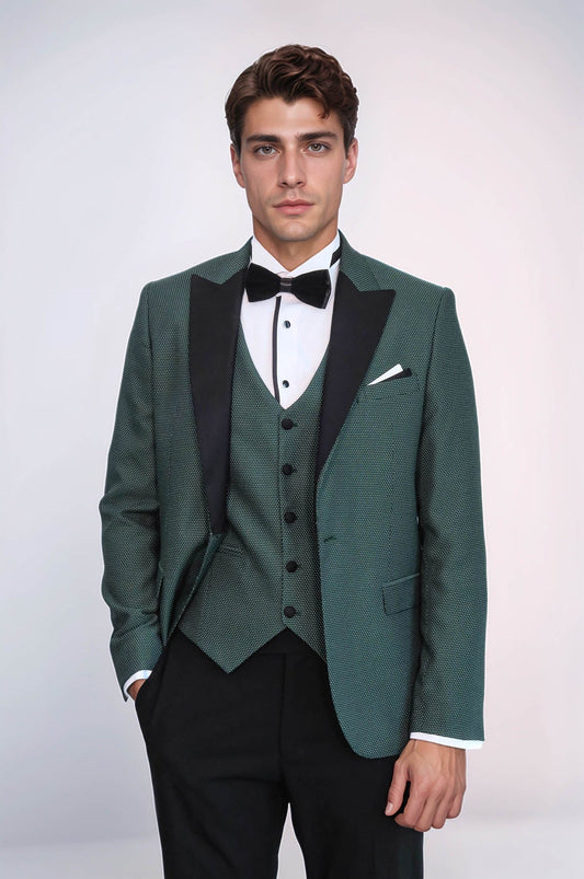 Green Modeled Lapel Tuxedo