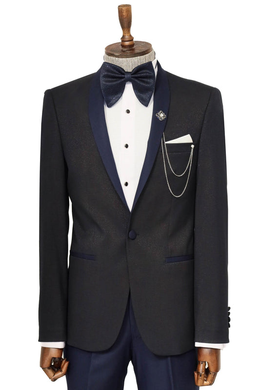 KOALA SYDNEY Shawl Lapel Double Breasted Navy Blue Suit