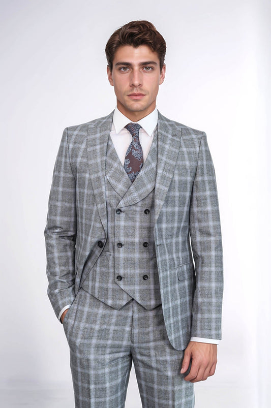 KOALA SYDNEY  Double Breasted Grey Suit |