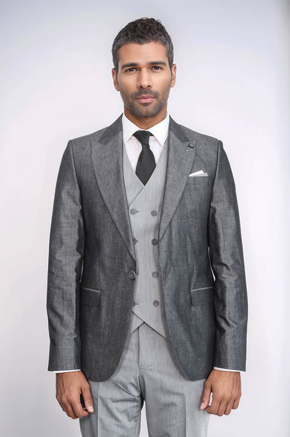 Grey Vested Suit