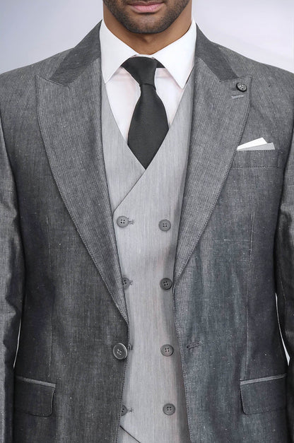 Grey Vested Suit