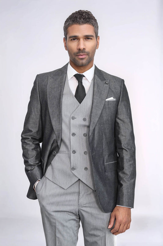 Grey Vested Suit