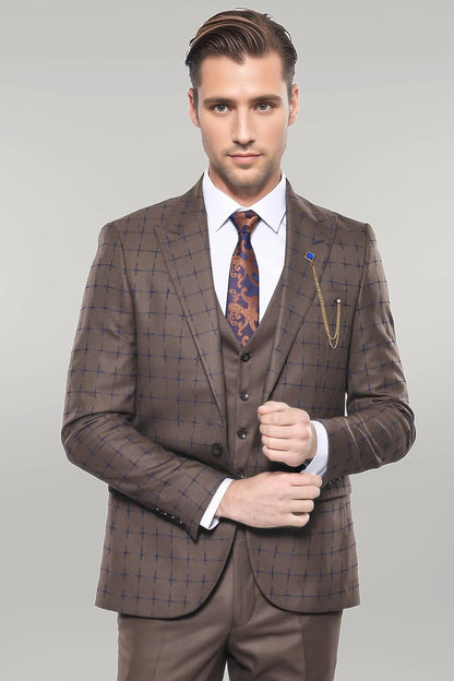 KOALA SYDNEY  Brown Checked Suit -