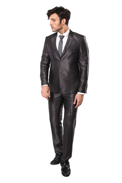 Shiny Smoked Men's Suit