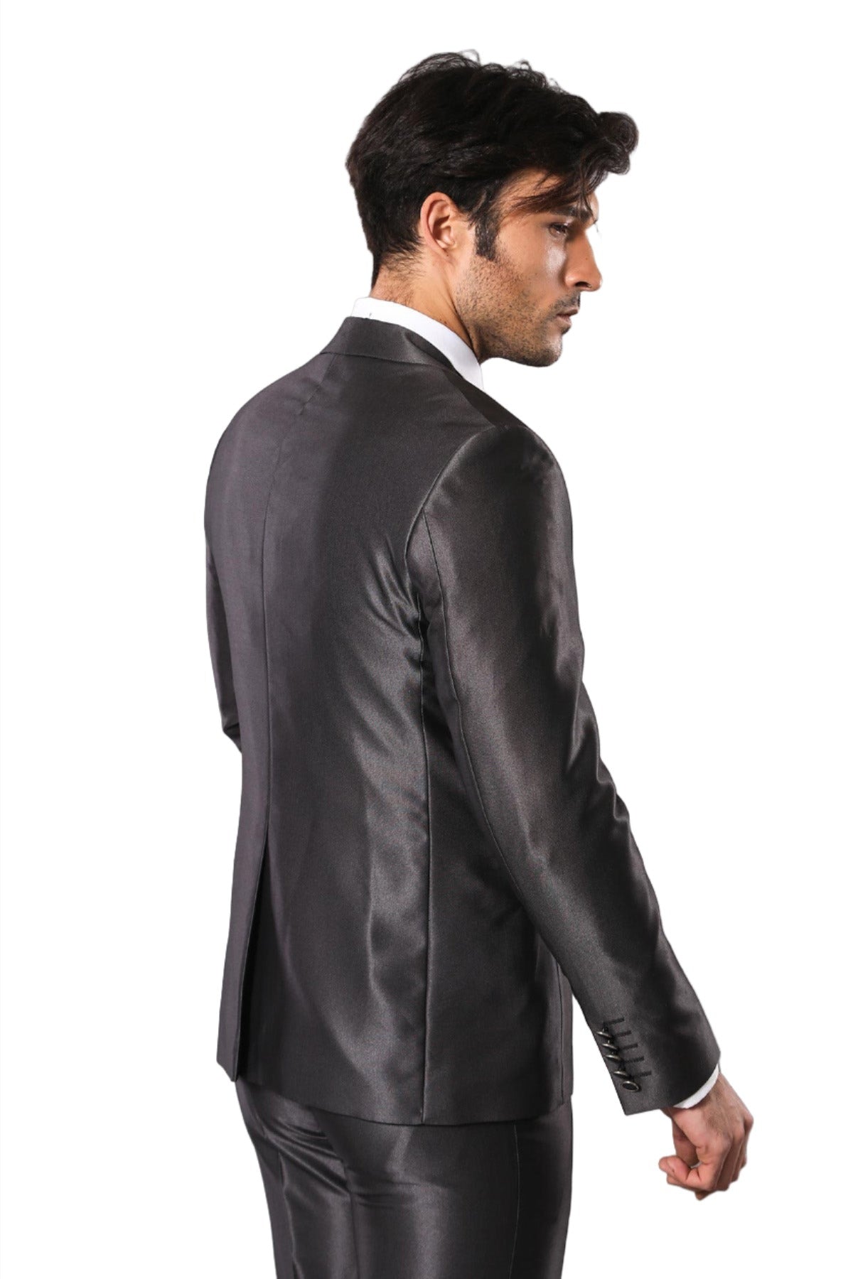 Shiny Smoked Men's Suit