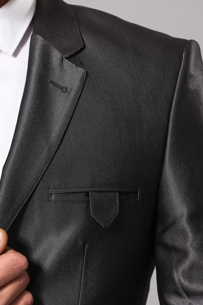 Shiny Smoked Men's Suit