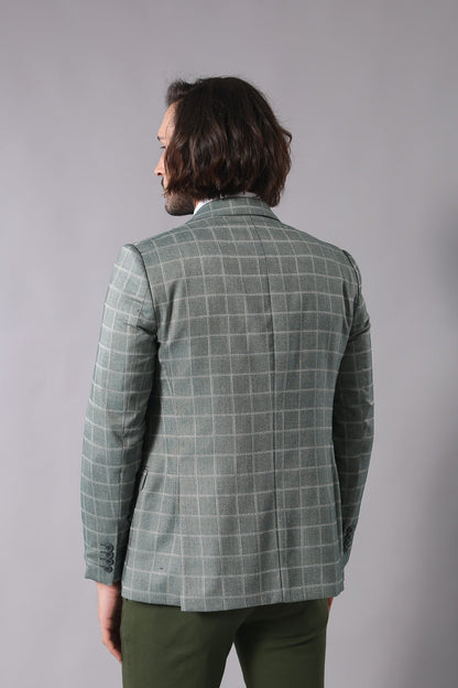 KOALA SYDNEY  Combined Vested Green Plaid Men's Suit